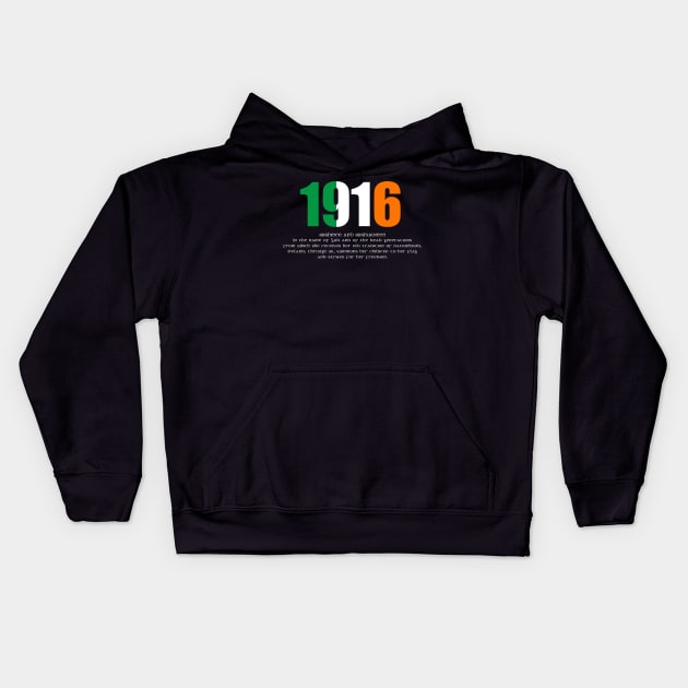 Ireland 1916 Proclamation Memorial Kids Hoodie by irelandcalling